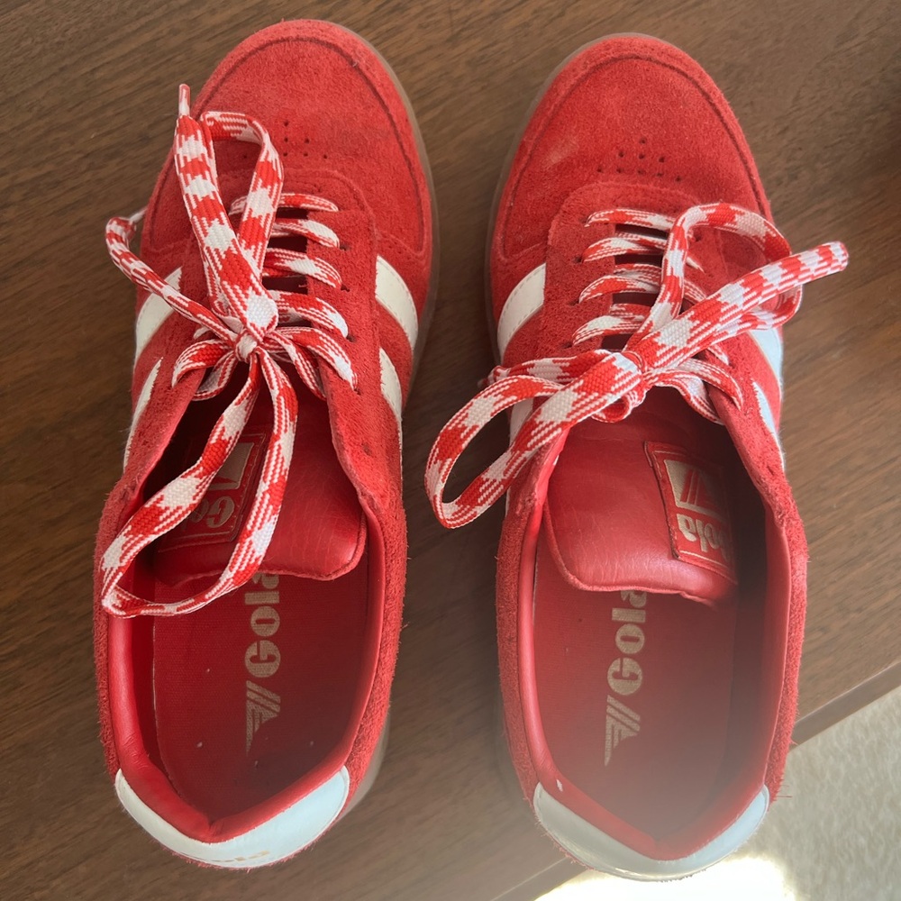 Gola Red Sneakers with White Accents